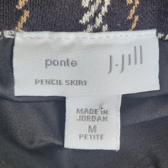 J. Jill Ponte Plaid Pencil Skirt Size Medium Petite - Picture 5 of 5